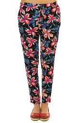 Штаны прямые женские Roxy Palm Trees Pant True Black Maui Ligh