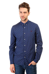 Рубашка Fred Perry Dobby Polka Dot Shirt Dark Blue