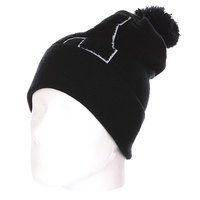 Шапка с помпоном TrueSpin Abc Pompom Beanie A Black