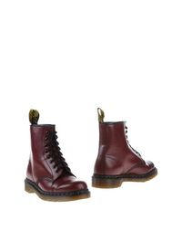 Красные Полусапоги и высокие ботинки DR. Martens