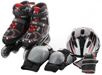 Набор детский Fila X-One Combo: роликовые коньки, шлем, защитная экипировка