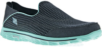 13962-CCAQ 9,5 Кроссовки женские GO WALK 2-CONVERTIBLE Women's half boots серый/бирюзовый р.9,5 Skechers