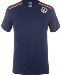 Футболка мужская Wilson Linear Blur Crew Navy Wil