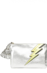 Клатч с тиснением в виде молнии и кисточкой Anya Hindmarch