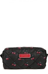 Косметичка из стеганого нейлона с принтом "вишня" Marc Jacobs