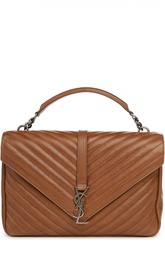 Сумка Monogramme college bag из стеганой кожи Saint Laurent