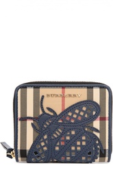 Портмоне Elmore в клетку с аппликацией в виде пчелы Burberry