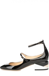 Туфли Wilbur  с двумя ремешками и контрастным каблуком Jimmy Choo