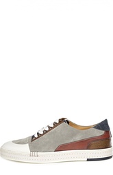 Кроссовки color block с джинсовыми вставками Berluti Shoes