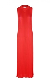 Плиссированное вязаное платье с вырезом на спине Sonia Rykiel