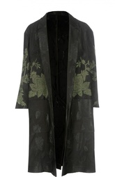 Пальто с широкими рукавами и растительным принтом Dries Van Noten