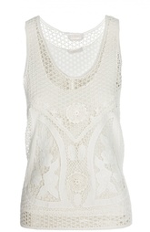 Хлопковый вязаный топ Chloé