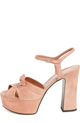 Замшевые босоножки на платформе Candy Saint Laurent