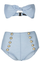 Купальник с декоративной отделкой жемчужинами Lisa Marie Fernandez