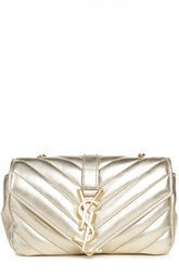 Металлизированная сумка с отделкой Monogramme Soft Saint Laurent