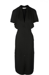 Платье с глубоким V-образным вырезом и разрезом Victoria Beckham
