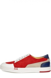 Кеды выполненные в технике color block из комбинированной кожи Berluti Shoes