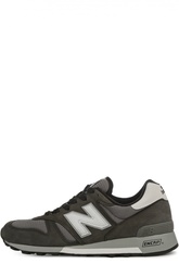 Кроссовки из натурального нубука с нейлоновыми вставками New Balance