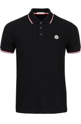 Поло джерси с контрастной отделкой Moncler