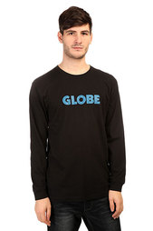 Лонгслив Globe Branded Tee Black Logo Blue