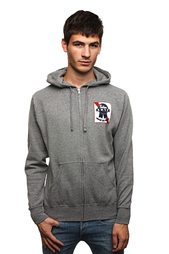 Толстовка Fallen Ribbon Hood Heather Grey/Red