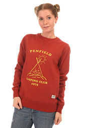 Толстовка свитшот женская Penfield Camping Club Crew Sweat Red