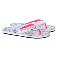 Шлепанцы женские Roxy Tahiti V White/Print