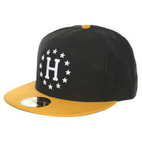 Бейсболка с прямым козырьком Huf Z 12 Galaxies New Era Black/Yellow