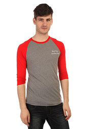 Лонгслив Huf Dirtbag Crew Usa Raglan Grey Heather/Red