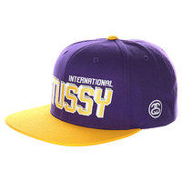 Бейсболка с прямым козырьком Stussy Stussy Intl. Cap Purple