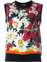топ с ромашками и маками Dolce &amp; Gabbana