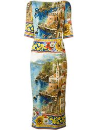 платье с принтом Carretto Siciliano Dolce &amp; Gabbana