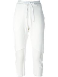 sheer panel drawstring cropped trousers Lost &amp; Found Ria Dunn