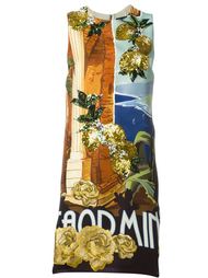 декорированное платье с принтом 'Taormina' Dolce &amp; Gabbana