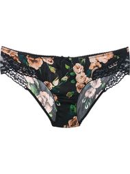 трусы с принтом роз Dolce &amp; Gabbana