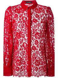 кружевная рубашка с цветочным узором Dolce &amp; Gabbana