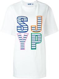 удлиненная футболка с вышитым логотипом Steve J &amp; Yoni P