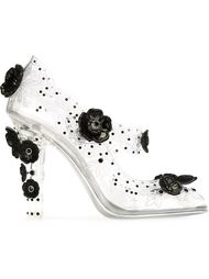 туфли с цветочной аппликацией  Dolce &amp; Gabbana