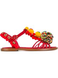 сандалии с помпонами Dolce &amp; Gabbana