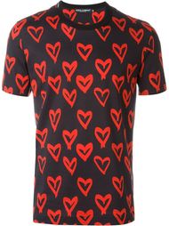 футболка с принтом сердец Dolce &amp; Gabbana