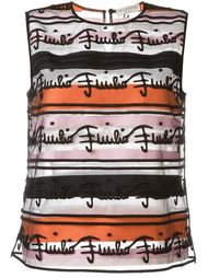 прозрачный топ с узором  Emilio Pucci