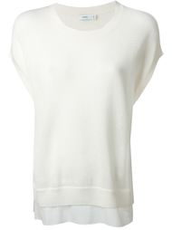layered perforated jumper Vince
