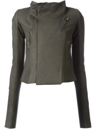 funnel neck biker jacket Rick Owens