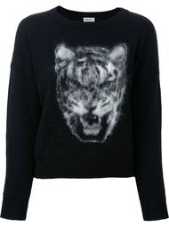 свитер с изображением тигра  Saint Laurent
