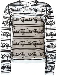 sheer branded top Emilio Pucci