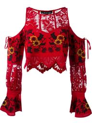кружевная блузка с открытыми плечами For Love And Lemons