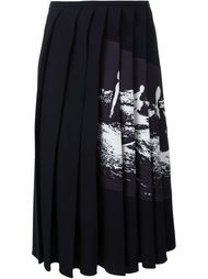 асимметричная плиссированная юбка с заплаткой Victoria Beckham
