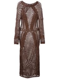 crochet knit dress Balmain