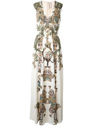 декорированное длинное платье Antonio Marras