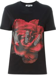 футболка с принтом розы McQ Alexander McQueen